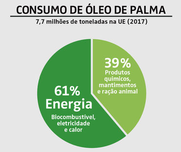 CONSUMO DE ÓLEO DE PALMA - 7,7 milhões de toneladas na UE (2017)