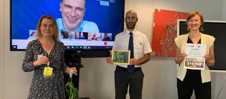 Entrega da petição em Bruxelas