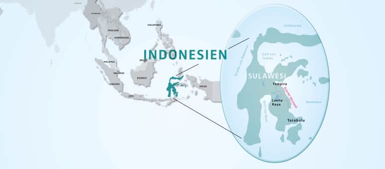 Mapa de Sulawesi