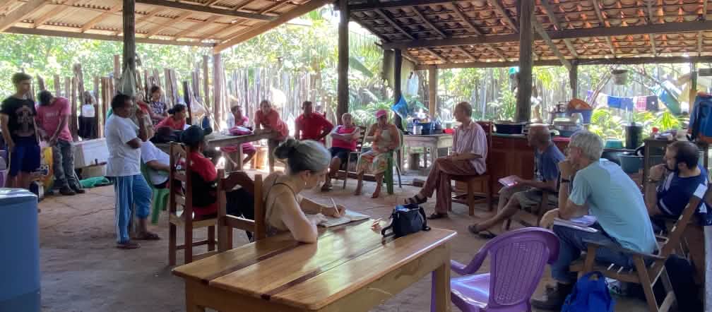 Visita de delegação com as organizações CIMI, FASE, WRM e Salve a Floresta à comunidade Turiaçu