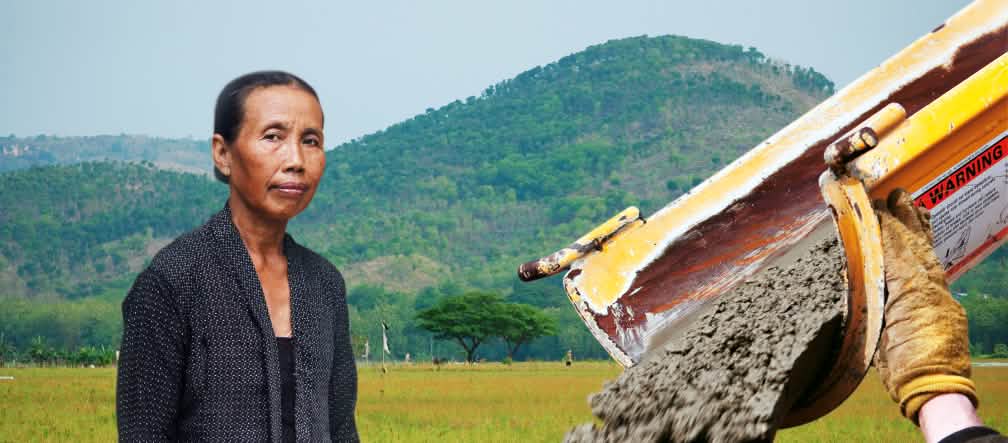 Lutadores corajosos para a floresta tropical opõem-se à destruição da natureza pela extração de cimento