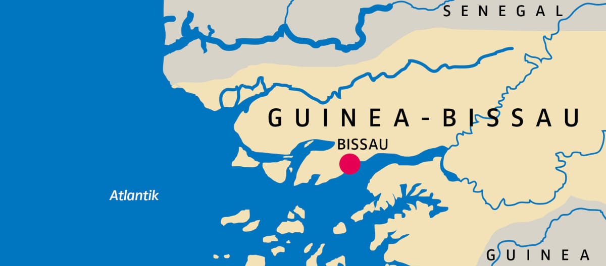 Mapa da Guiné-Bissau