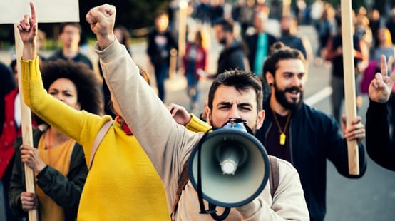 Manifestação na rua