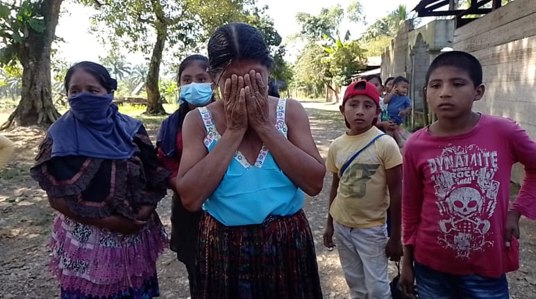 Várias mulheres e crianças maia estão abaladas e traumatizadas