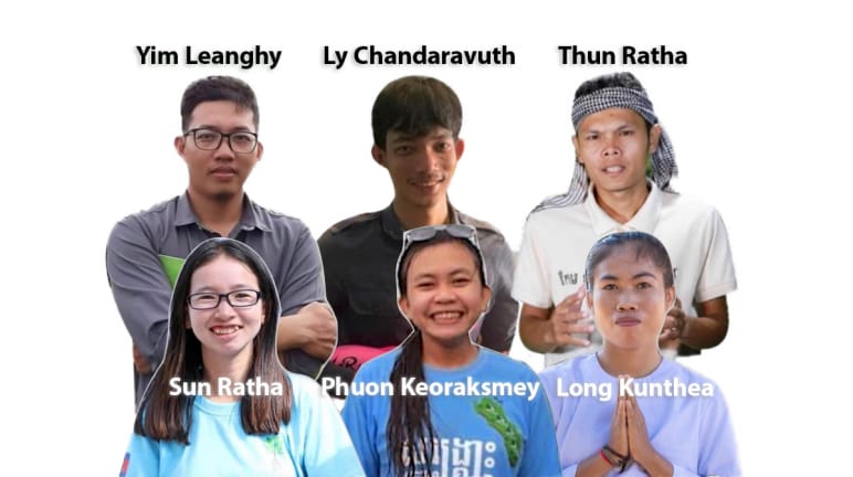 Ativistas da Mother Nature Camboja que foram presos