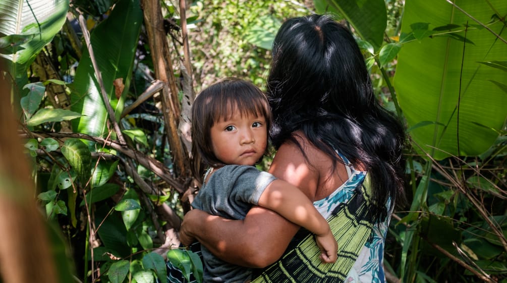 Pessoas do povo Kaapor na Amazônia