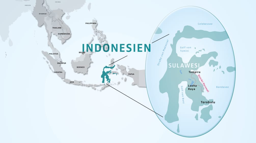 Mapa de Sulawesi